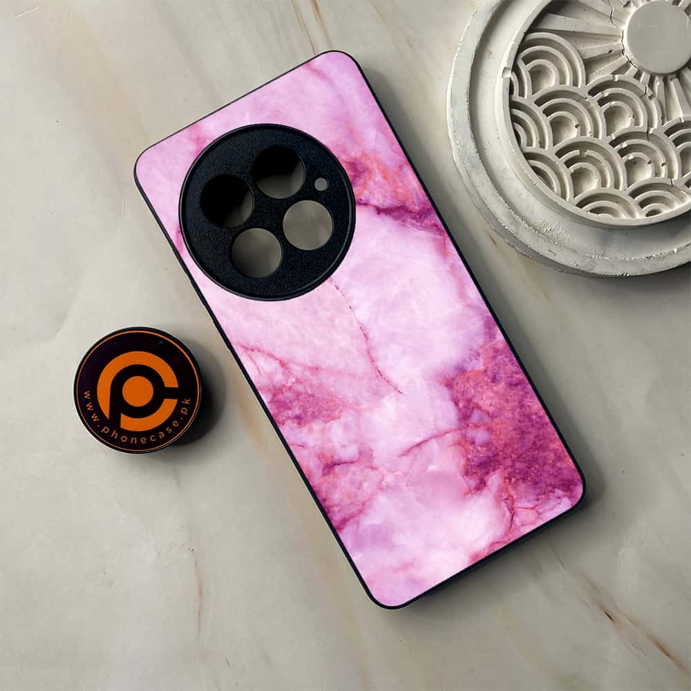 OnePlus 13 - Pink Marble Series - Premium Metal Printed soft Bumper shock Proof Case