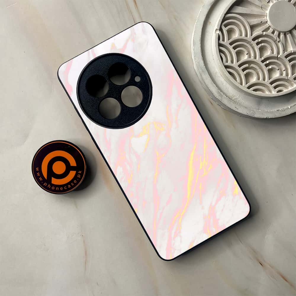 OnePlus 13 - Pink Marble Series - Premium Metal Printed soft Bumper shock Proof Case