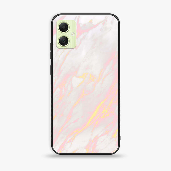 Samsung Galaxy A05 - Pink Marble Design 7  - Premium Printed Glass soft Bumper shock Proof Case CS-17830