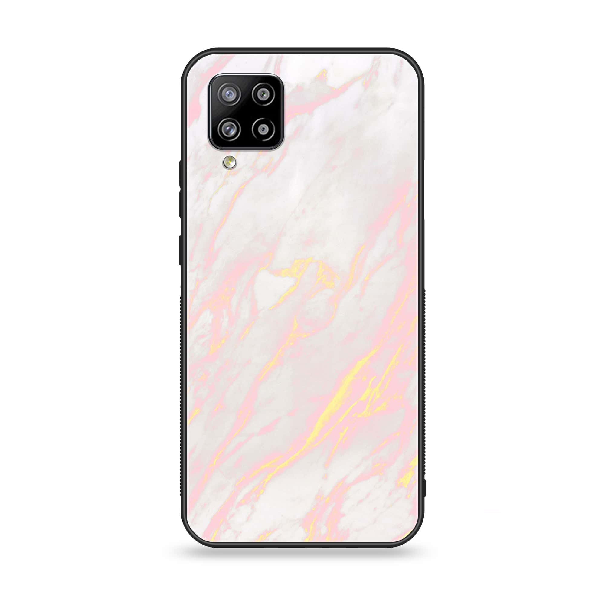 Samsung Galaxy A42 5G - Pink Marble Series - Premium Printed Glass soft Bumper shock Proof Case