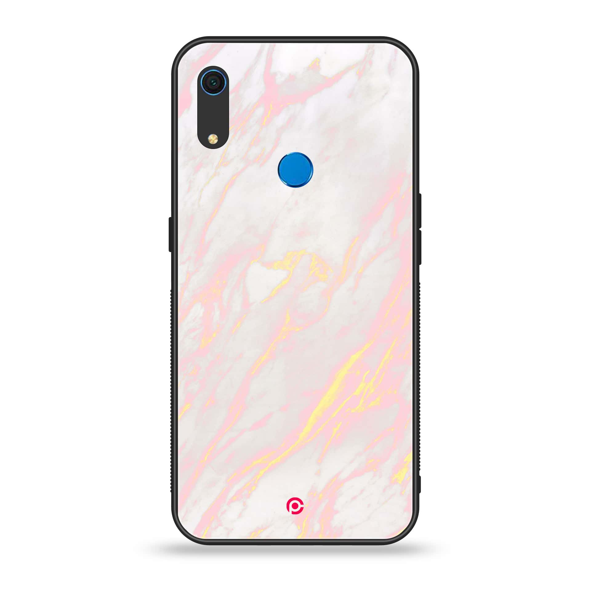 Huawei Y6s - Pink Marble Series - Premium Printed Metal soft Bumper shock Proof Case