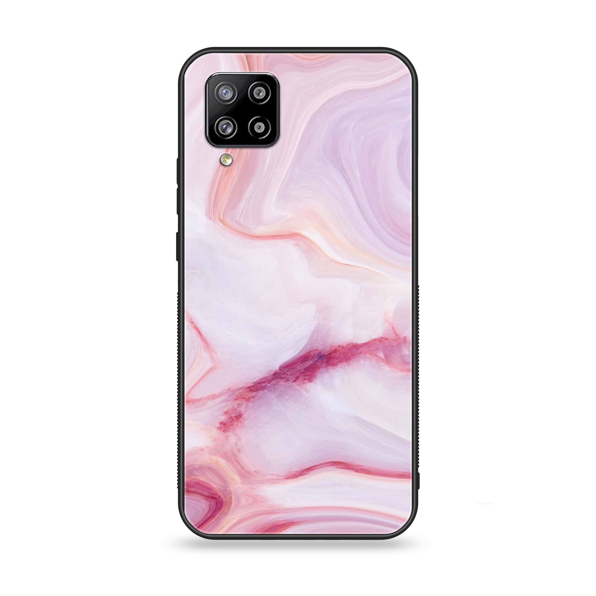 Samsung Galaxy A42 5G - Pink Marble Series - Premium Printed Glass soft Bumper shock Proof Case