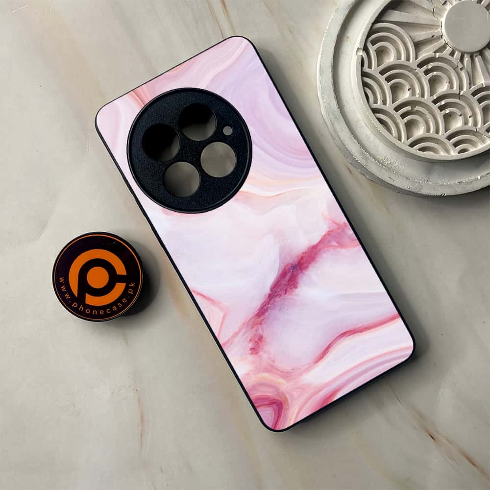 OnePlus 13 - Pink Marble Series - Premium Metal Printed soft Bumper shock Proof Case