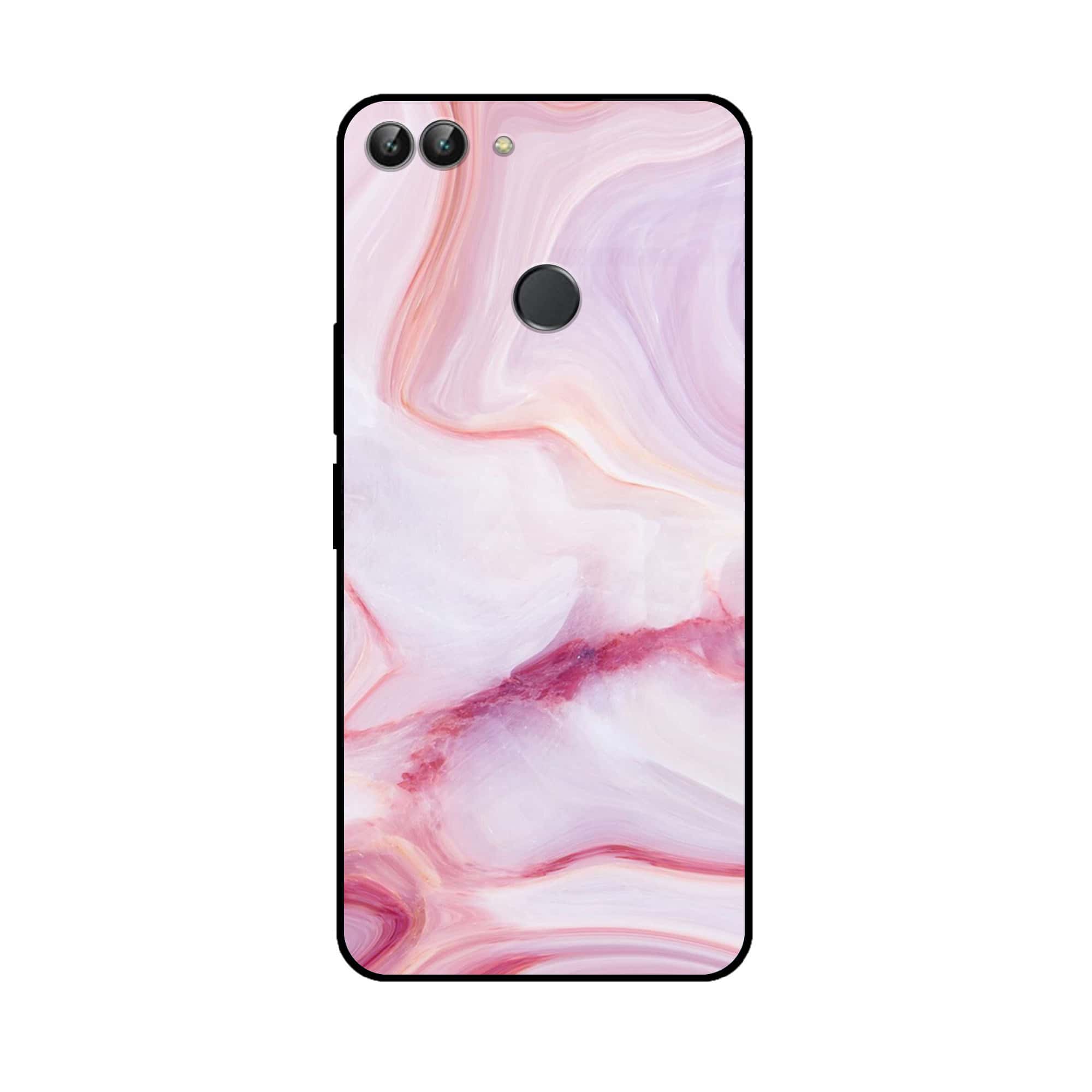 Huawei P Smart - Pink Marble Series - Premium Printed Glass soft Bumper shock Proof Case