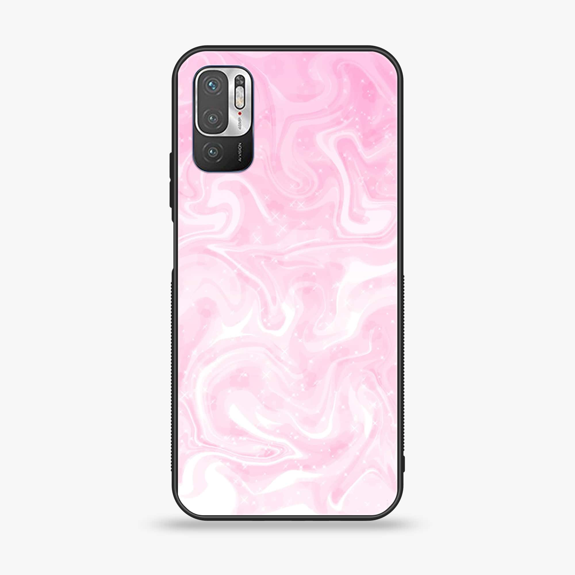 Xiaomi Redmi Note 10 5G - Pink Marble Series - Premium Printed Glass soft Bumper shock Proof Case