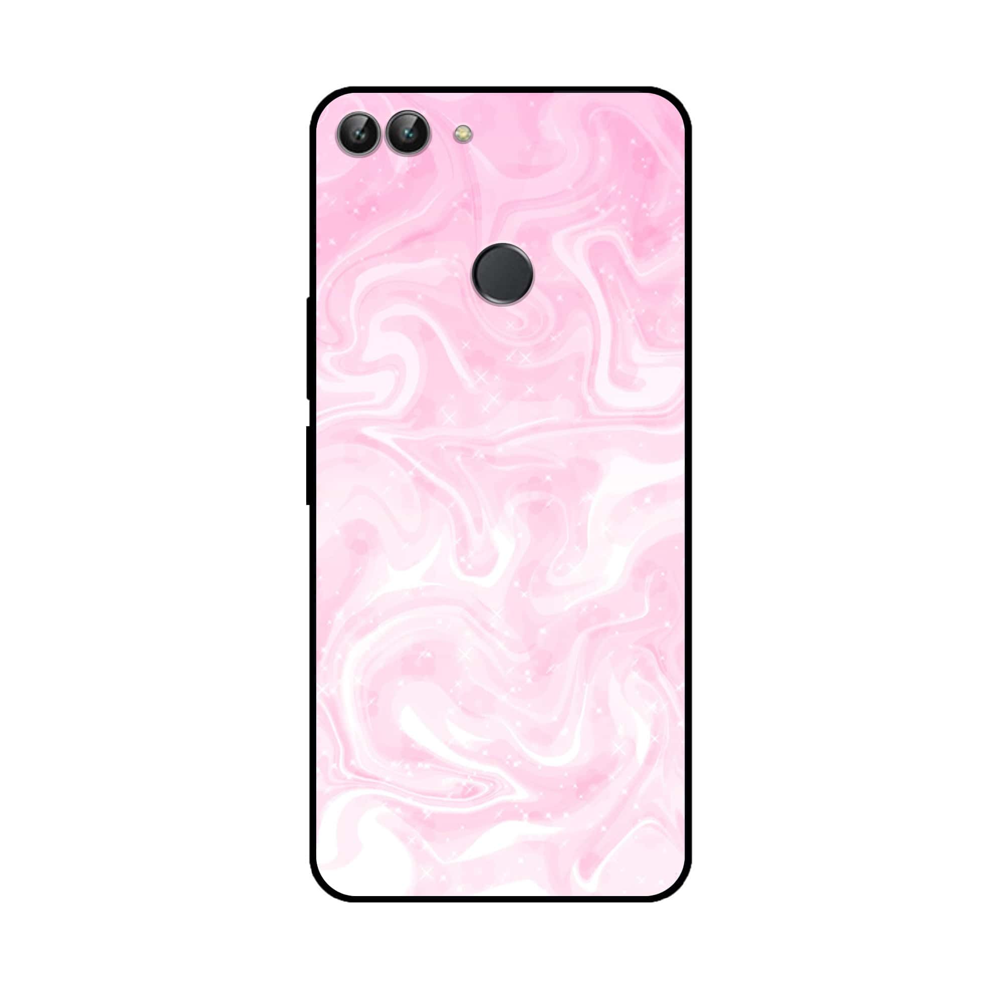 Huawei P Smart - Pink Marble Series - Premium Printed Glass soft Bumper shock Proof Case
