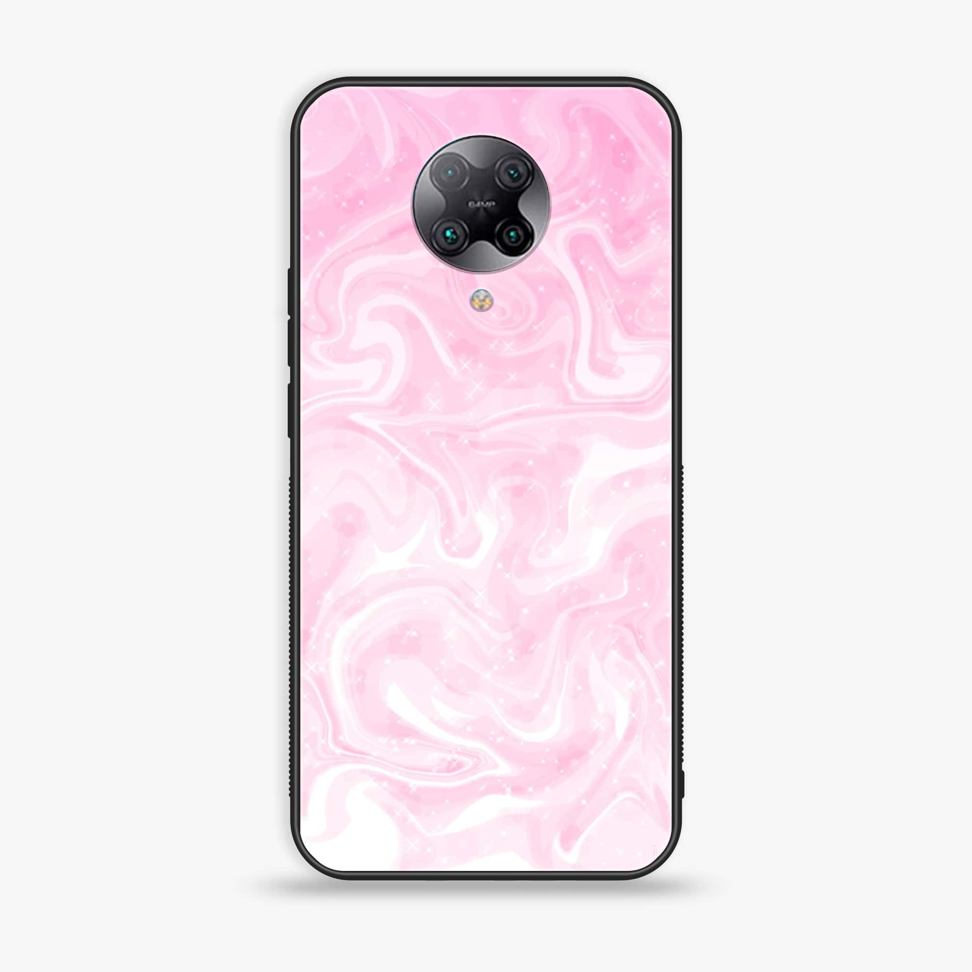 Xiaomi Poco F2 Pro - Pink Marble Series - Premium Printed Glass soft Bumper shock Proof Case