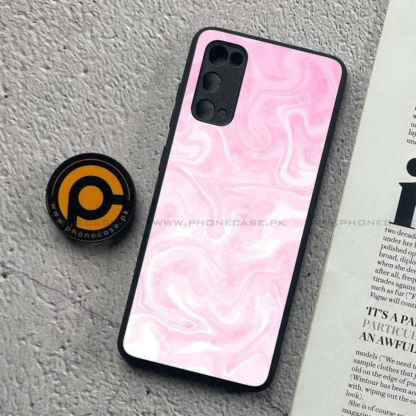 Samsung Galaxy S20 - Pink marble  Design 9  - Premium Metal Printed soft Bumper shock Proof Case CS-31826