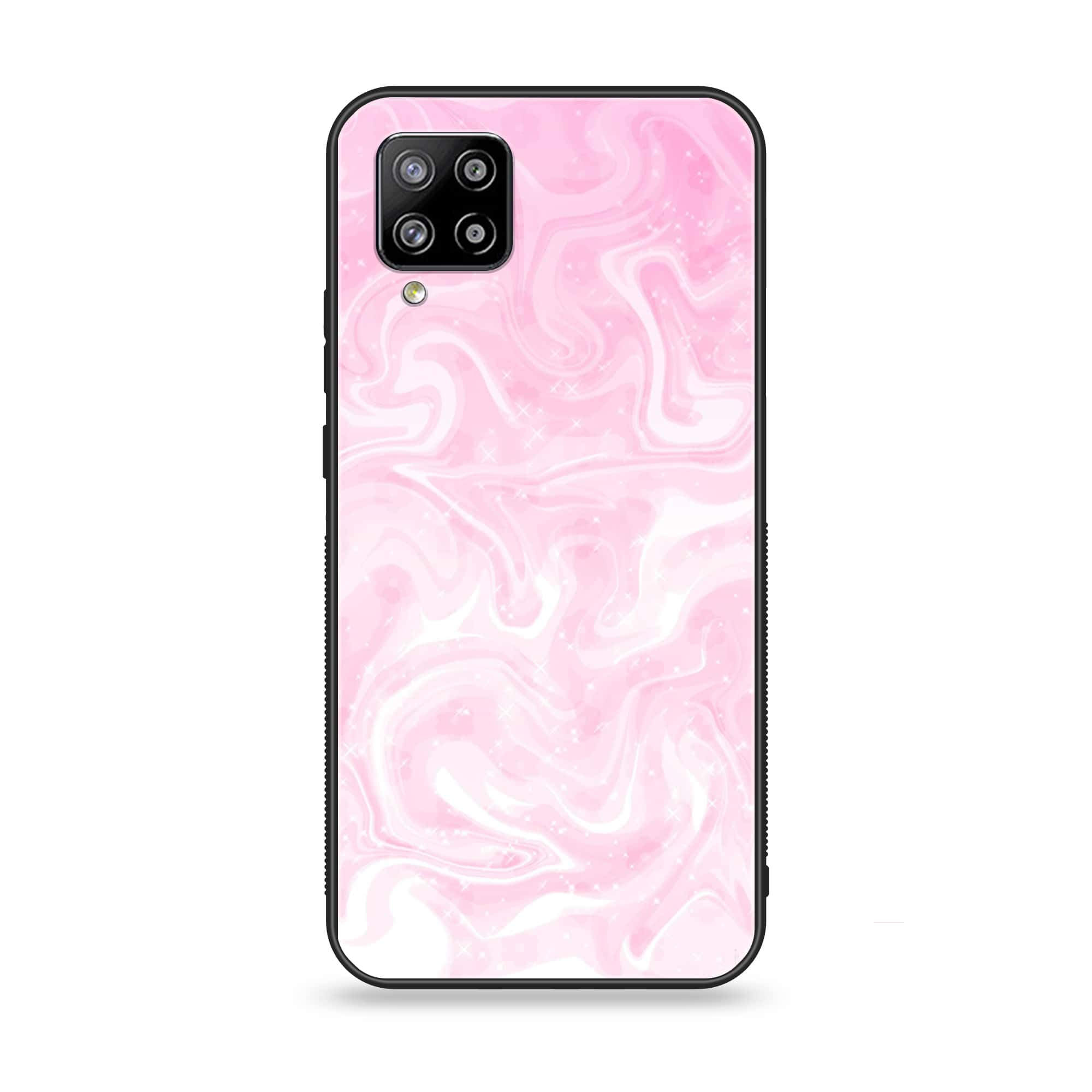 Samsung Galaxy A42 5G - Pink Marble Series - Premium Printed Glass soft Bumper shock Proof Case