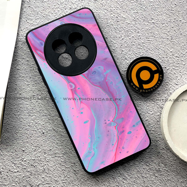 Realme 13 Pro Plus -  Pink Marble 2.0 Series - Premium Printed Metal soft Bumper shock Proof Case