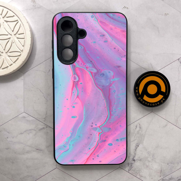 Samsung Galaxy A36 5G - Pink Marble 2.0 Series - Premium Metal Printed soft Bumper shock Proof Case