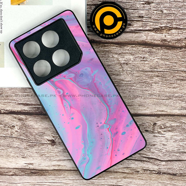 Infinix GT 20 Pro - Pink Marble 2.0 Series - Premium Printed Glass soft Bumper shock Proof Case