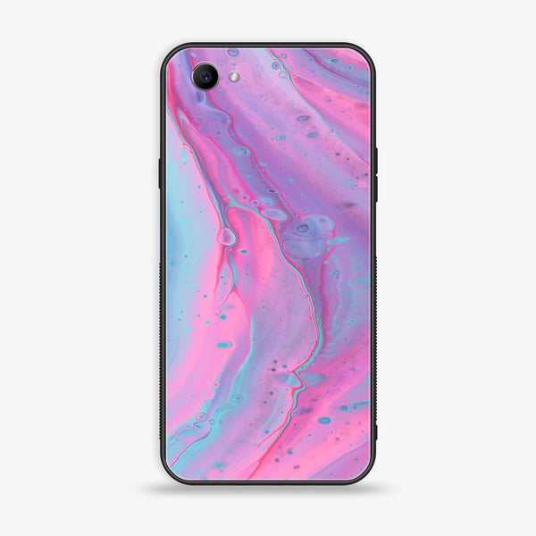 Oppo F7 Youth - Pink Marble 2.0 Series - Premium Printed Glass soft Bumper shock Proof Case