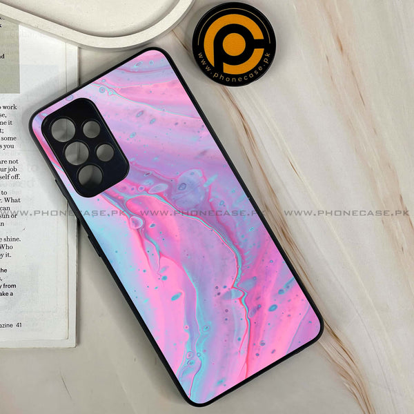 Galaxy A32 - Pink Marble 2.0 Series - Premium Printed Glass soft Bumper shock Proof Case