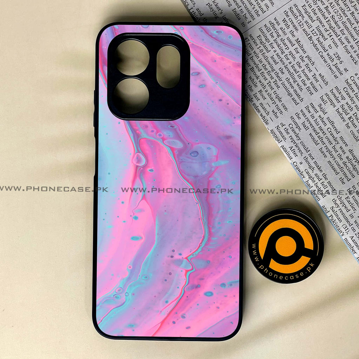 Infinix Smart 9 HD - Pink Marble 2.0 Series - Premium Metal Printed so ...