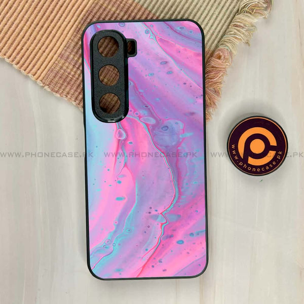 Infinix Hot 60i - Pink Marble 2.0 Series - Premium Metal Printed soft Bumper shock Proof Case