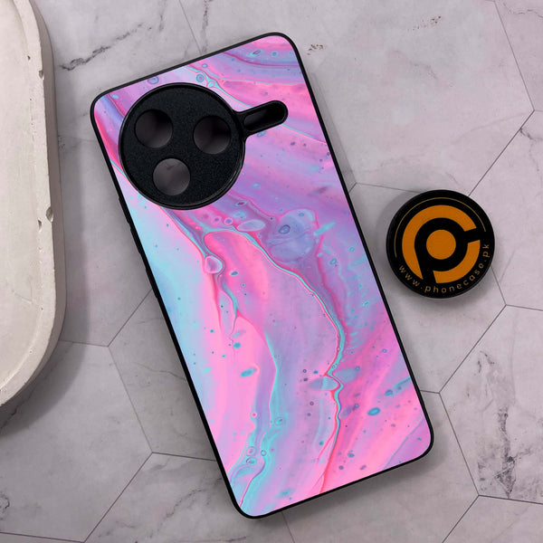 Xiaomi Poco F7 Pro 5G - Pink Marble 2.0 Series - Premium Metal Printed soft Bumper shock Proof Case