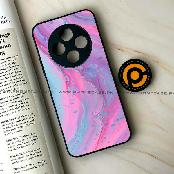 Oppo F27 Pro - Pink Marble 2.0 Series - Premium Metal Printed soft Bumper Shock Proof Case