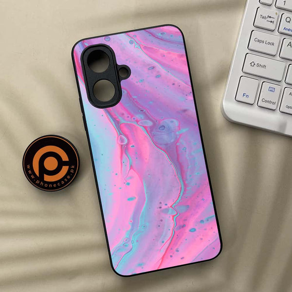 Infinix Smart 10 - Pink Marble 2.0 Series - Premium Metal Printed soft Bumper Shock Proof Case
