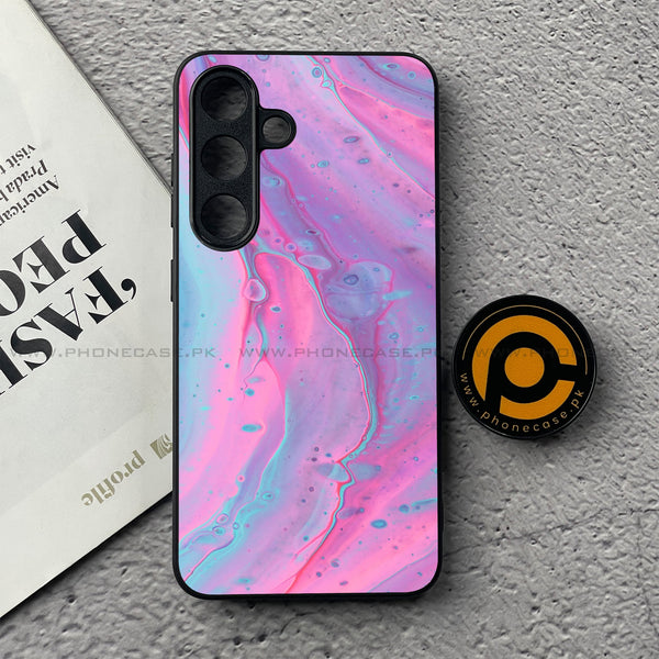 Samsung Galaxy S25 FE - Pink Marble 2.0 Series - Premium Metal Printed soft Bumper shock Proof Case