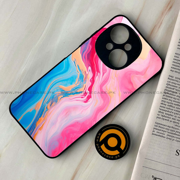 Tecno Spark Go 1 - Pink Marble 2.0  Design 3 - Premium Metal Printed soft Bumper shock Proof Case CS-32291