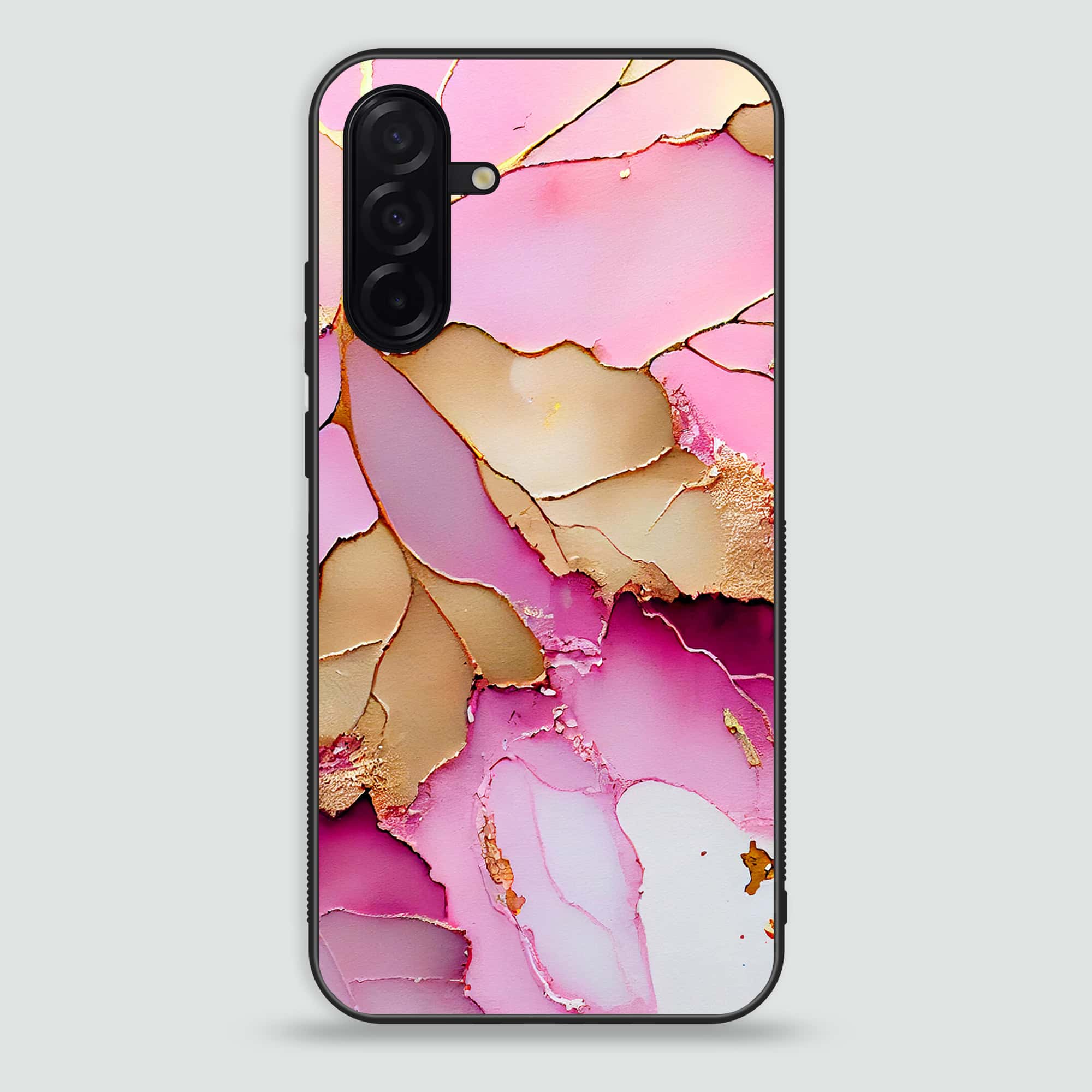 Samsung Galaxy A26 - Pink Marble 2.0 Series - Premium Printed Glass soft Bumper shock Proof Case