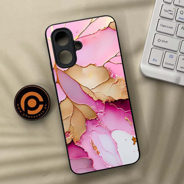 Infinix Smart 10 - Pink Marble 2.0 Design 4 - Premium Metal Printed soft Bumper Shock Proof Case CS-41641