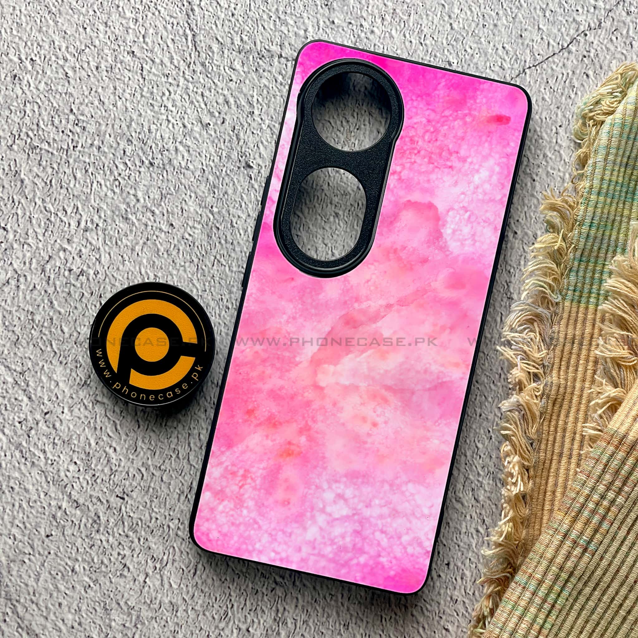 Vivo S19 Pro - Pink Marble 2.0 Series - Premium Metal Printed soft Bumper shock Proof Case