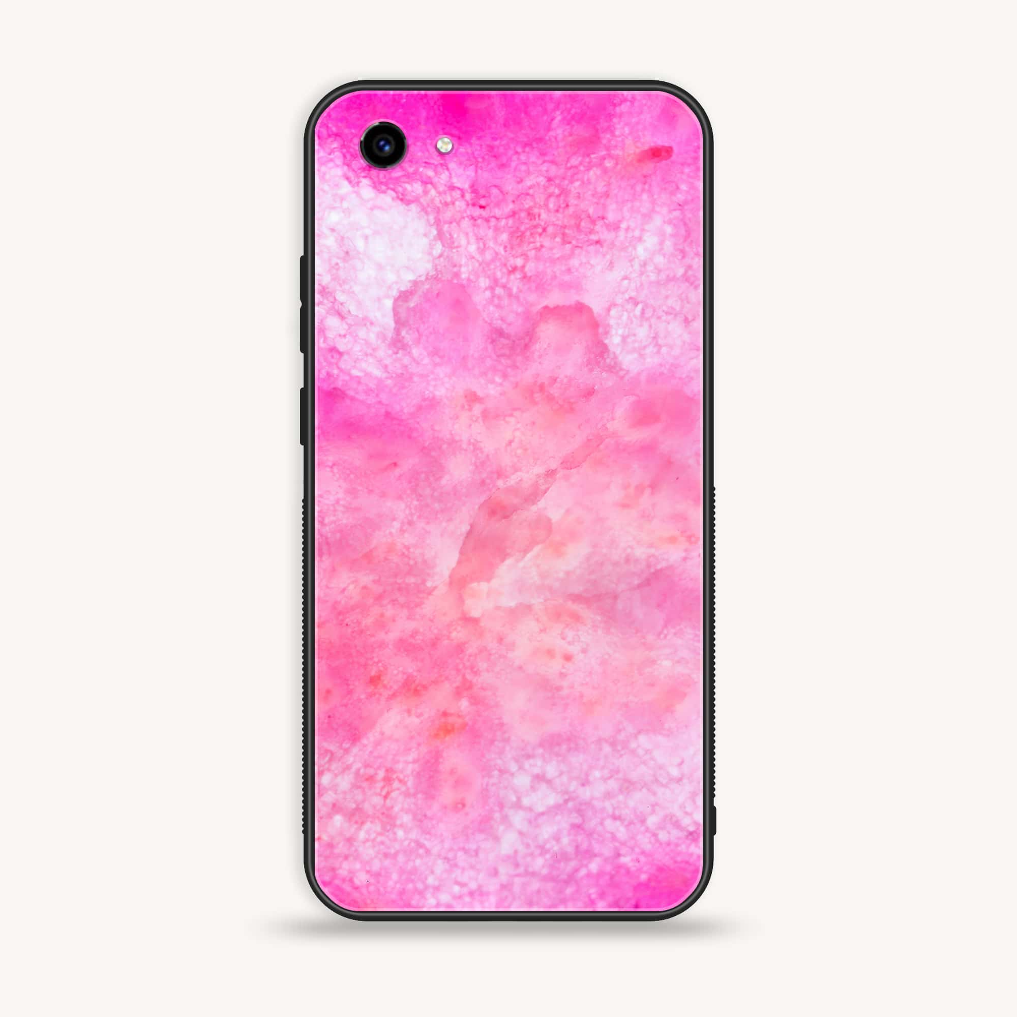 Vivo Y83 - Pink Marble 2.0 Series - Premium Printed Glass soft Bumper shock Proof Case