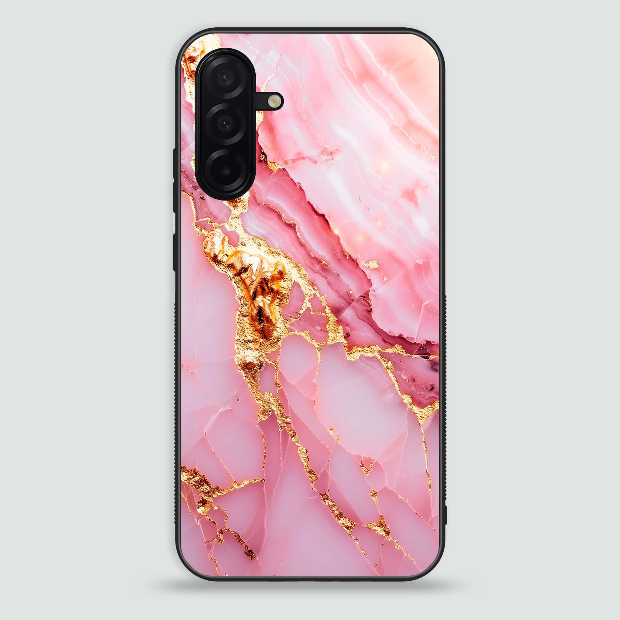 Samsung Galaxy A26 - Pink Marble 2.0 Series - Premium Printed Glass soft Bumper shock Proof Case