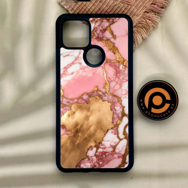 Google Pixel 4a 5G - Pink Marble 2.0 Design 7 - Premium Metal Printed Soft Bumper Shock Proof Case