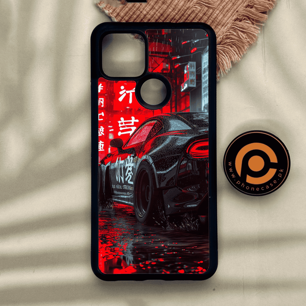 Google Pixel 4a 5G - Tokyo Dark Night Racing Car - Premium Metal Printed Soft Bumper Shock Proof Case