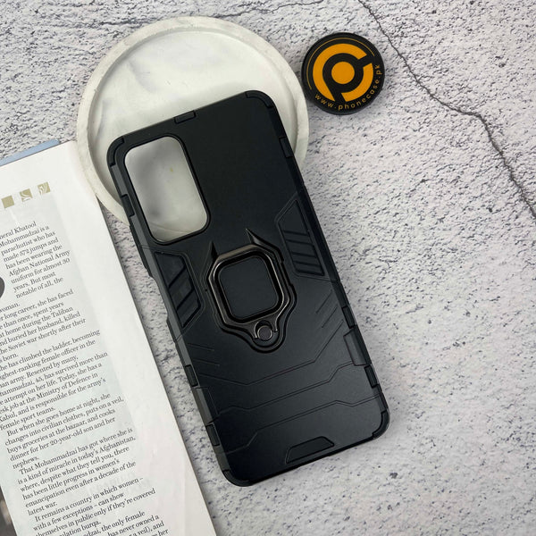 Xiaomi Poco M4 Pro Upgraded Ironman With Holding Ring and KickStand Hybrid Shock Proof Case