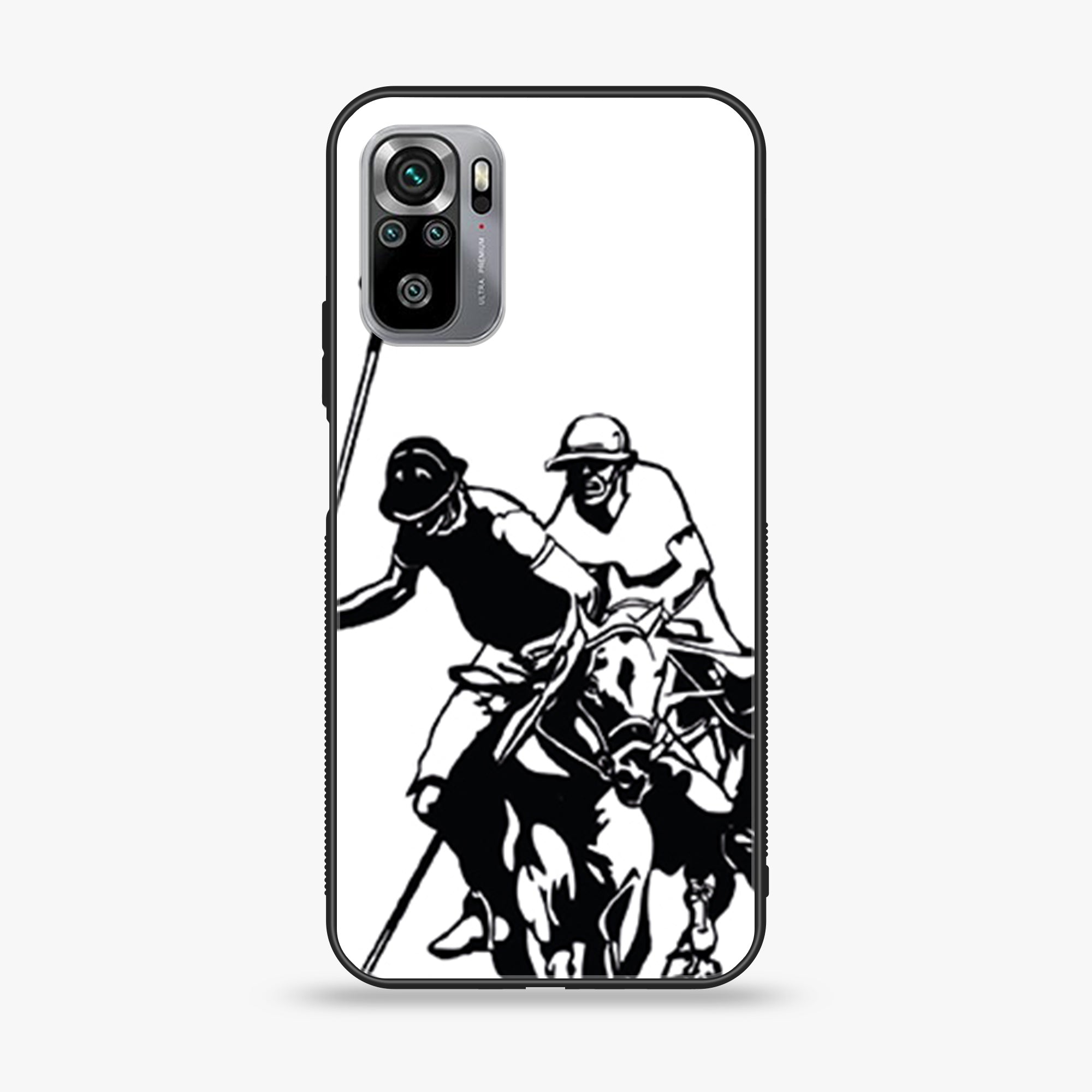 Xiaomi Redmi Note 10S- Polo Series - Premium Printed Glass soft Bumper shock Proof Case