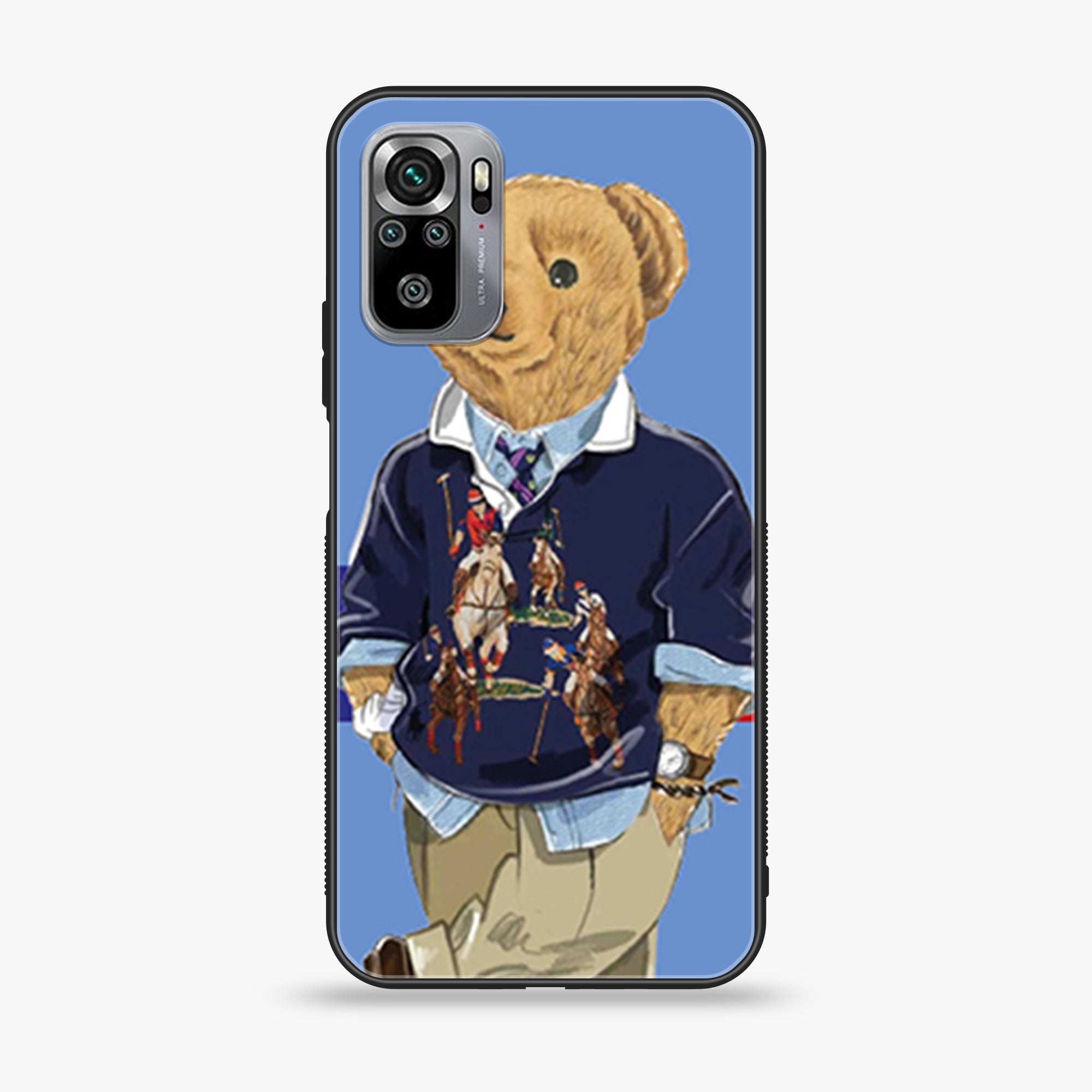 Xiaomi Redmi Note 10S- Polo Series - Premium Printed Glass soft Bumper shock Proof Case