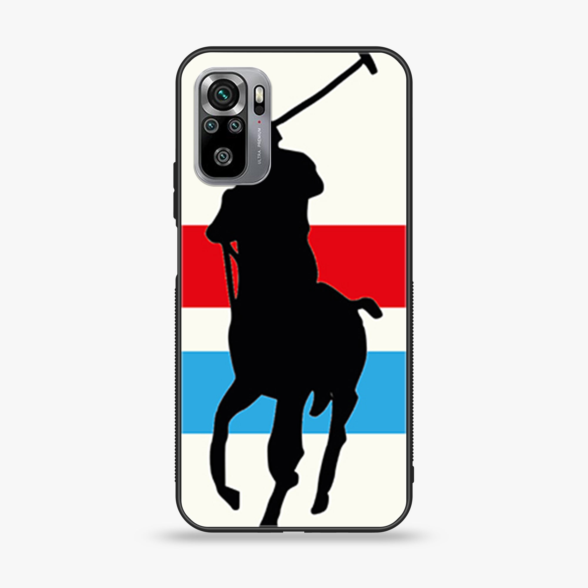 Xiaomi Redmi Note 10S- Polo Series - Premium Printed Glass soft Bumper shock Proof Case