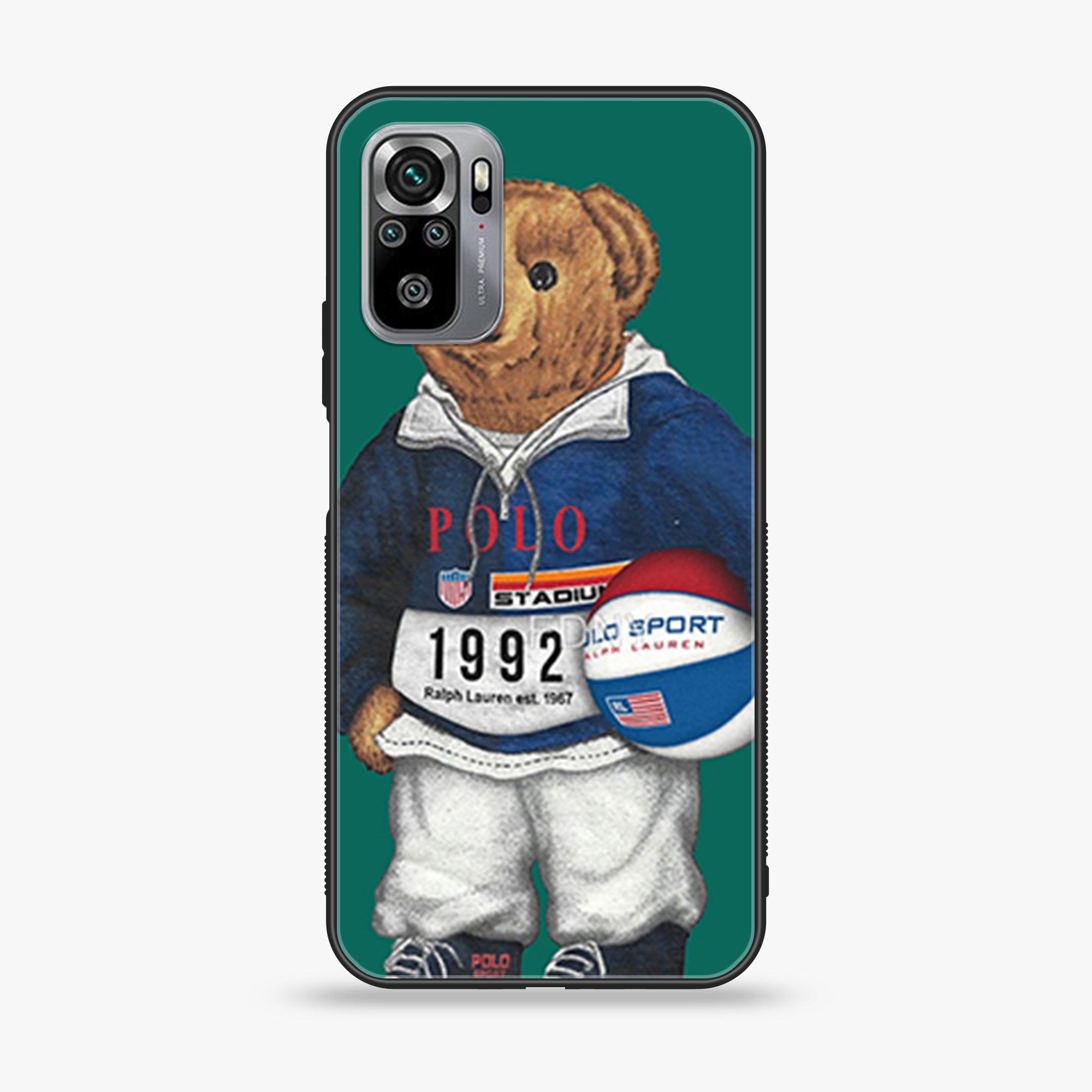 Xiaomi Redmi Note 10S- Polo Series - Premium Printed Glass soft Bumper shock Proof Case