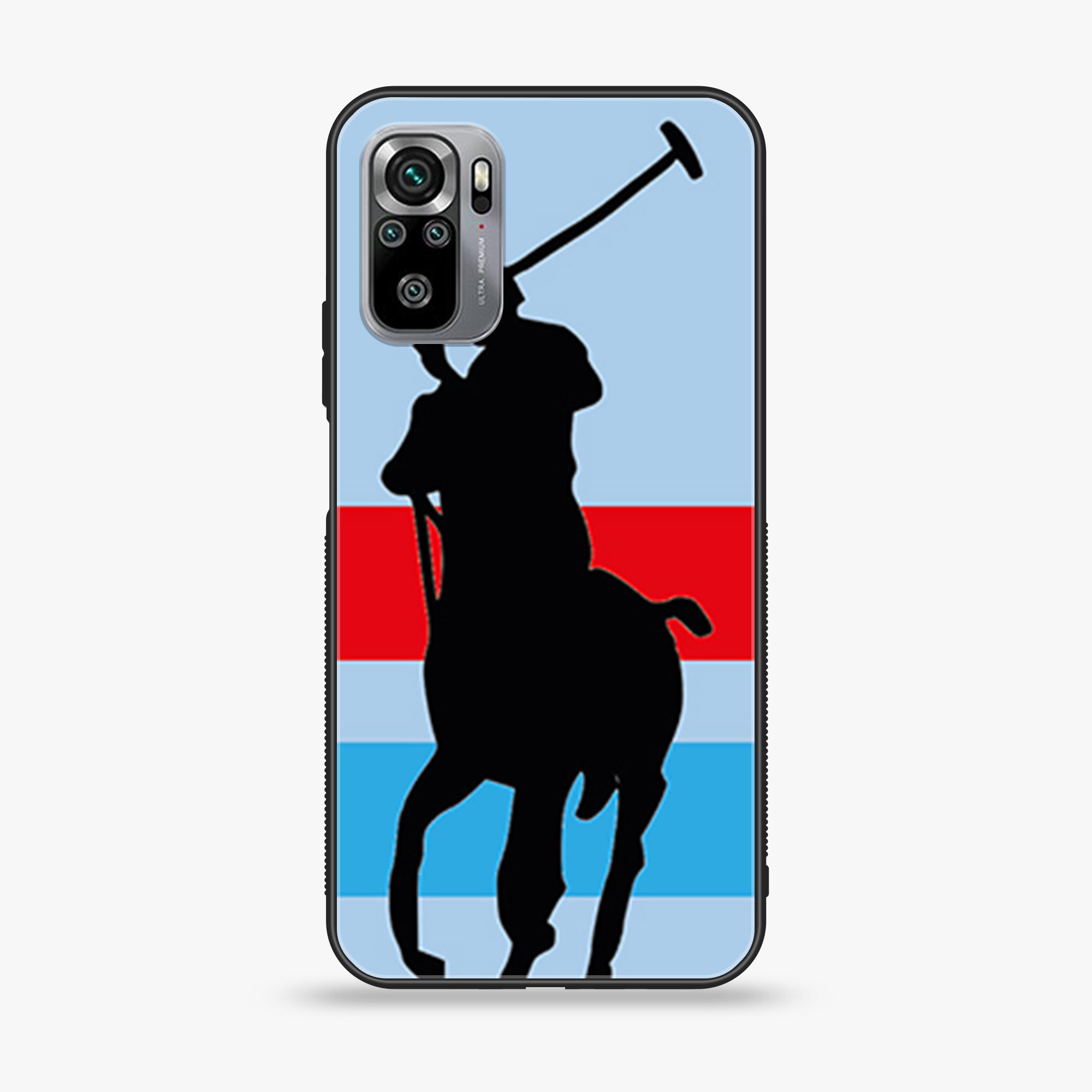 Xiaomi Redmi Note 10S- Polo Series - Premium Printed Glass soft Bumper shock Proof Case