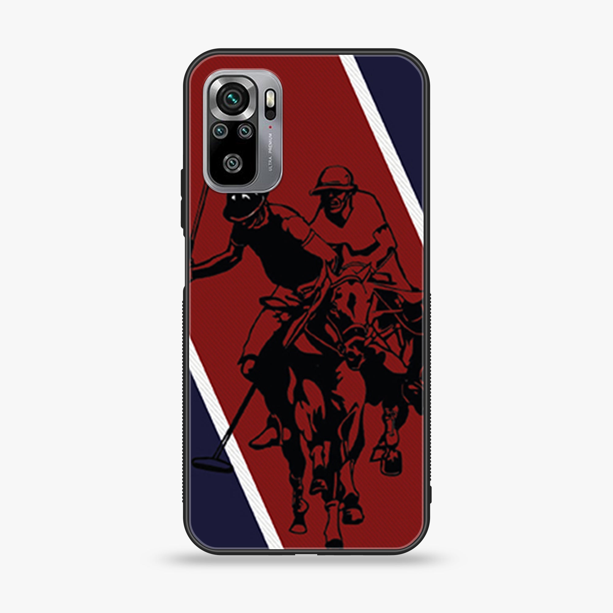 Xiaomi Redmi Note 10S- Polo Series - Premium Printed Glass soft Bumper shock Proof Case