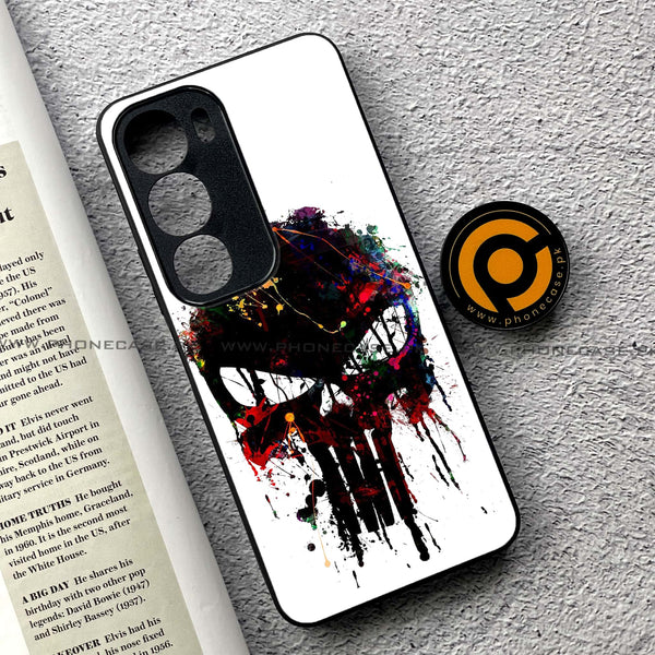 Vivo Y19s - Punisher Skull Design - Premium Printed Glass soft Bumper shock Proof Case
