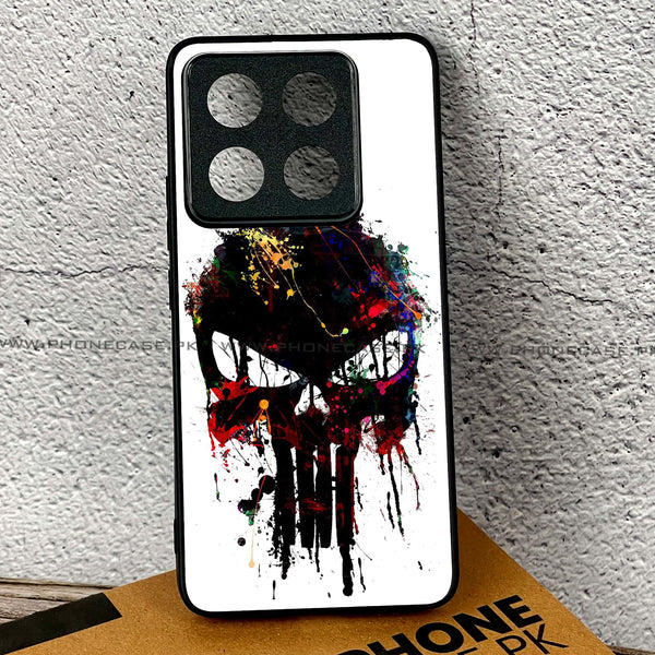 Xiaomi 14T - Punisher Skull Design - Premium Printed Glass soft Bumper shock Proof Case