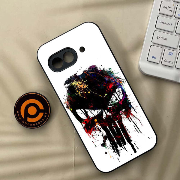 Google Pixel 9a - Punisher Skull Design - Premium Metal Printed soft Bumper Shock Proof Case