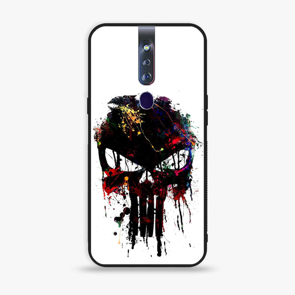 Oppo F11 Pro - Punisher Skull Design - Premium Printed Glass soft Bumper shock Proof Case