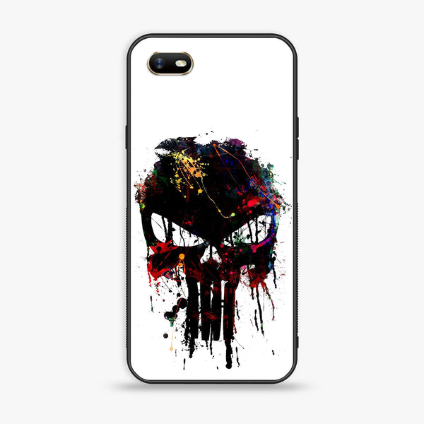 Oppo A1k -Punisher Skull Design - Premium Printed Glass Case