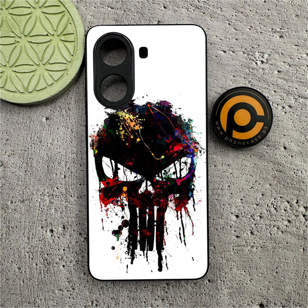 Xiaomi Poco X7 Pro 5G - Punisher Skull Design -  Premium Printed Metal soft Bumper shock Proof Case