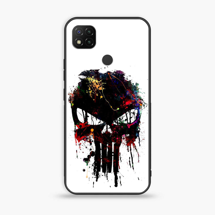 Xiaomi Redmi 10A - Punisher Skull Design -  Premium Printed Metal soft Bumper shock Proof Case