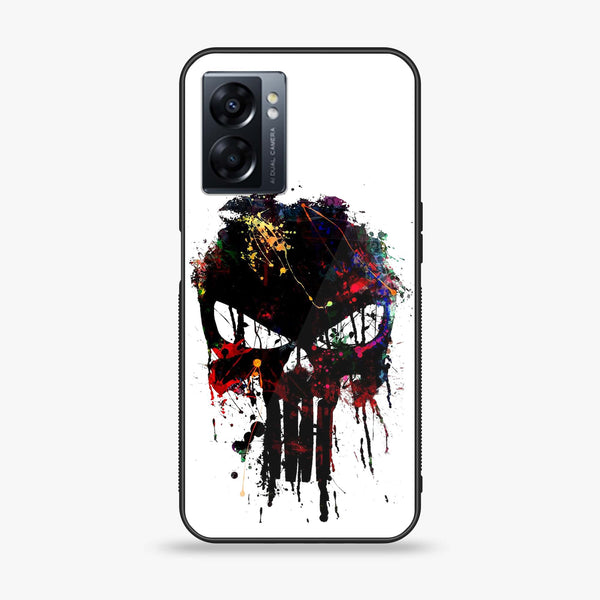 Oppo A77 4G - Punisher Skull Design -  Premium Printed Metal soft Bumper shock Proof Case