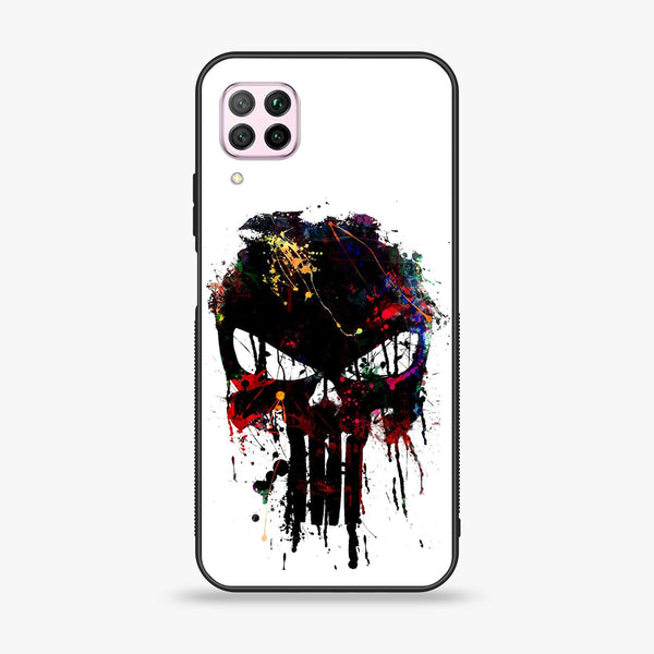 Huawei Nova 7i - Punisher Skull Design - Premium Printed Glass soft Bumper shock Proof Case