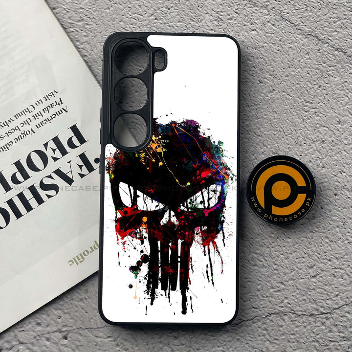 Vivo Y200 4G - Punisher Skull Design - Premium Metal Printed soft Bumper Shock Proof Case