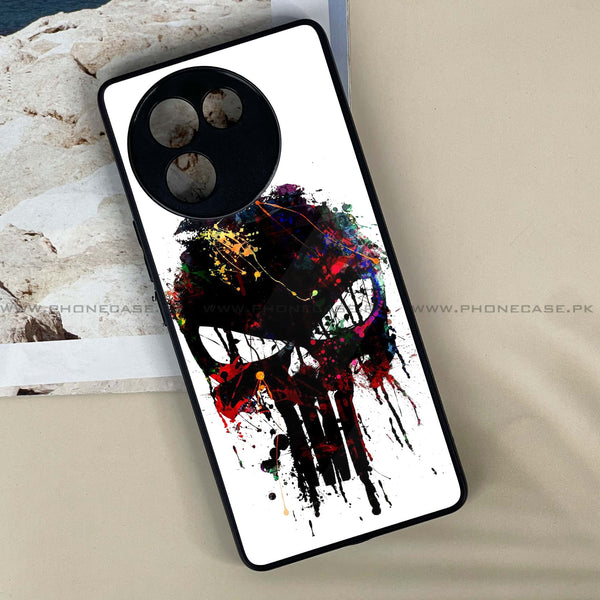 Vivo V30E - Punisher Skull Design -  Premium Printed Metal soft Bumper shock Proof Case